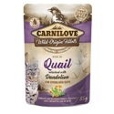 CarniLove Cat Quail & Dandelion for Sterilized (fürj-pitypang) 85 g