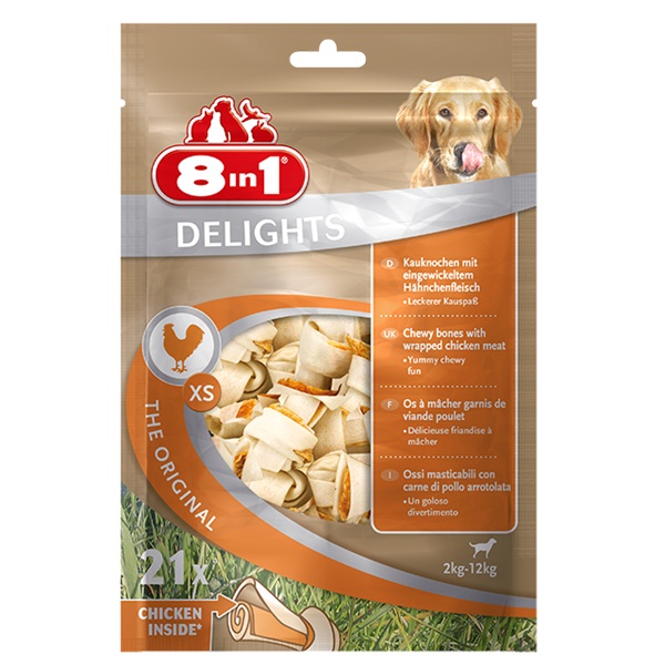 8in1 Delights Rágócsont XS (21 db)