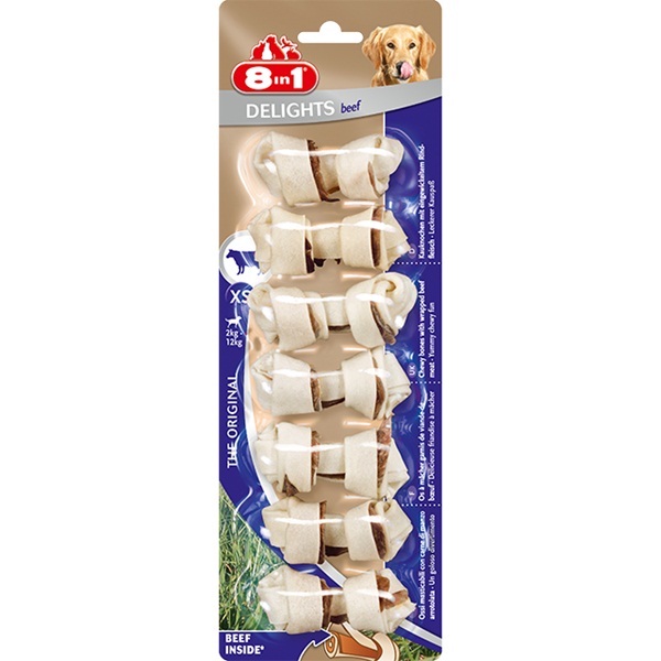 8in1 Delights Beef Rágócsont XS (7 db)