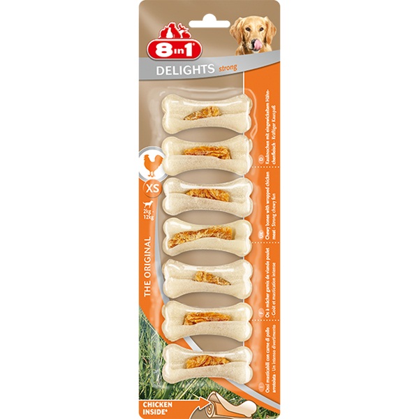 8in1 Delights Strong Rágócsont XS (7 db)