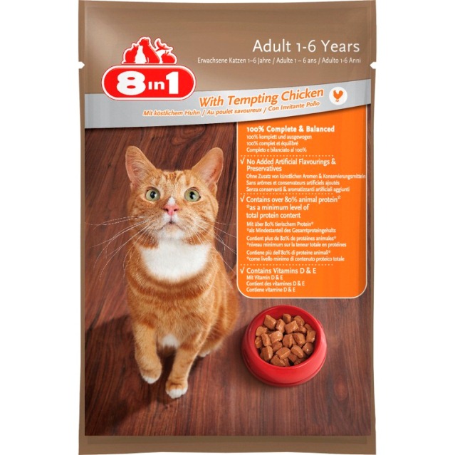 8in1 Cat Adult csirkével