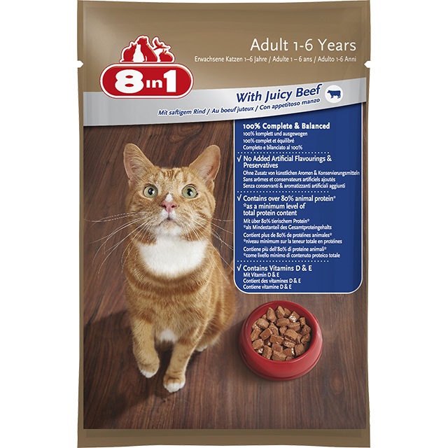 8in1 Cat Adult marhával
