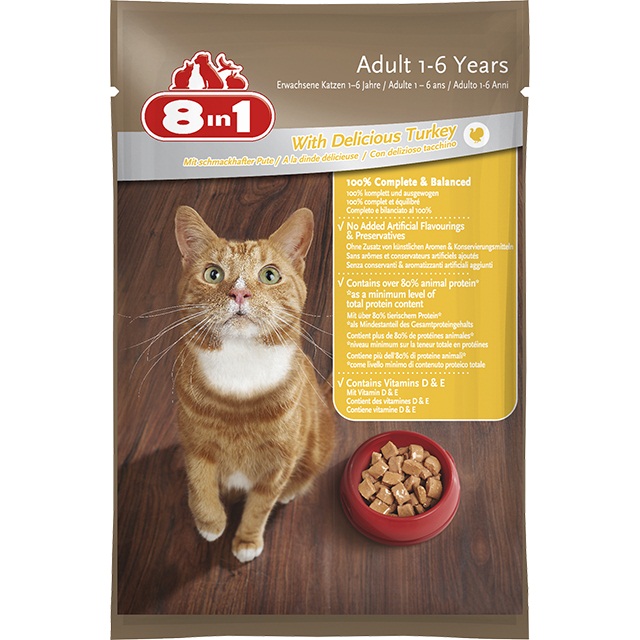 8in1 Cat Adult pulykával