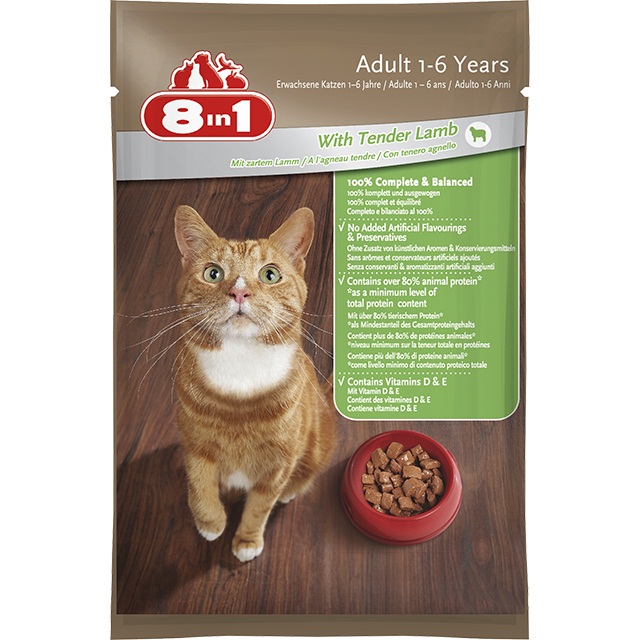 8in1 Cat Adult báránnyal