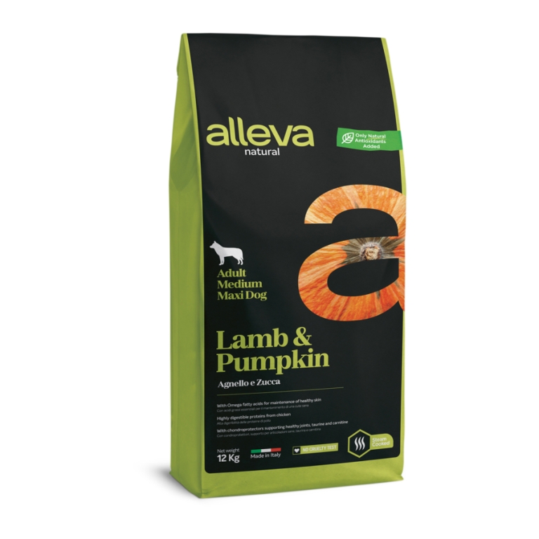 Alleva Natural Adult Medium/Maxi Lamb & Pumpkin 12 kg