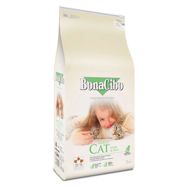 BonaCibo Adult Cat Lamb & Rice 5 kg