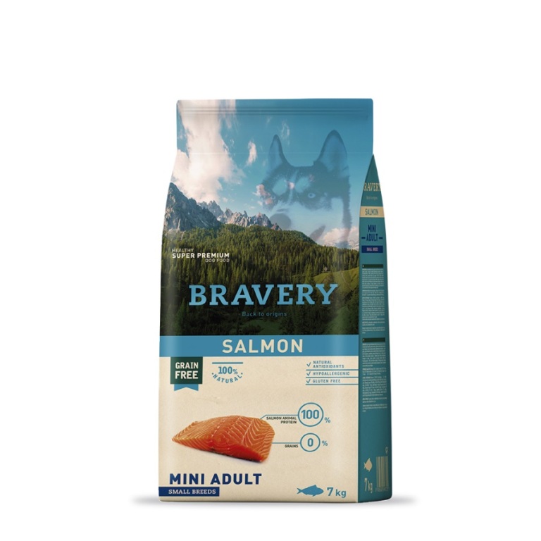 Bravery Grain Free Adult Mini Salmon 7 kg