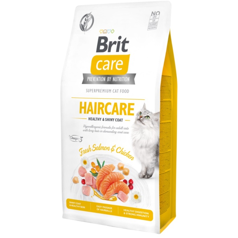 Brit Care Cat Grain Free HAIRCARE Salmon and Chicken 7 kg
