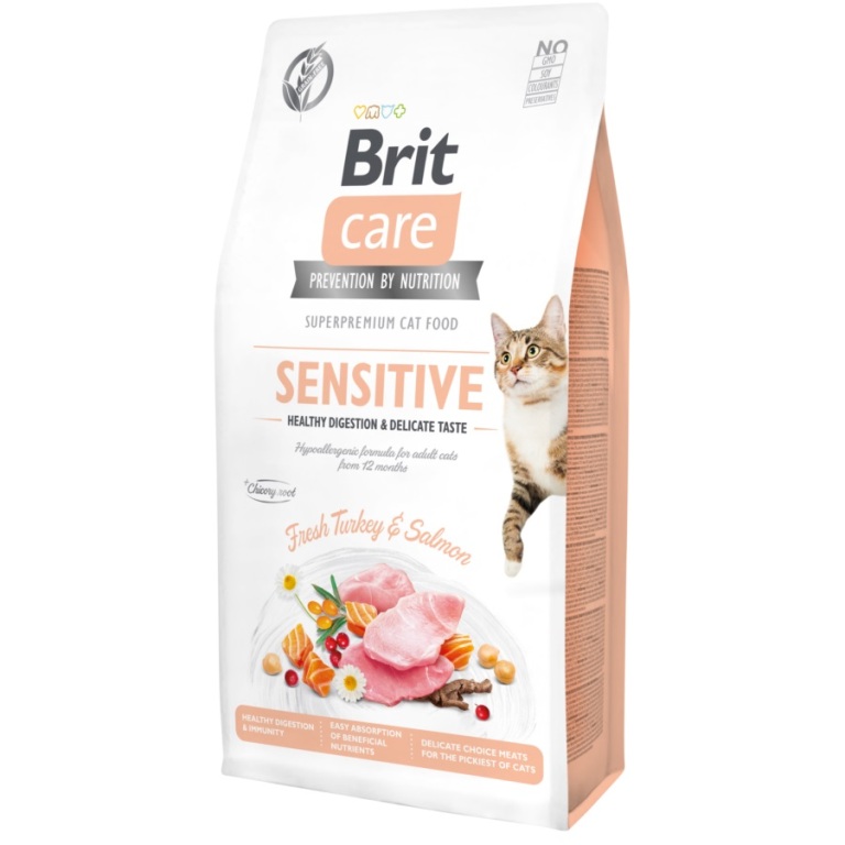 Brit Care Cat Grain Free SENSITIVE Turkey and Salmon 7 kg
