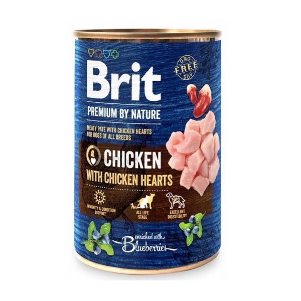 Brit Premium by Nature csirke és csirkeszív 6x800 g