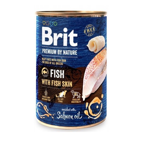 Brit Premium by Nature hal és halbőr 800 g