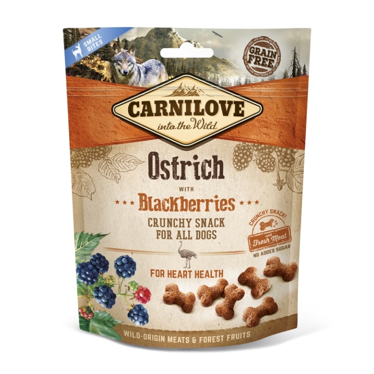 CarniLove Crunchy Snack Ostrich & Blackberries (strucc-szeder) 200 g