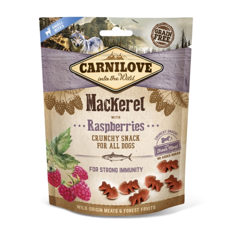 CarniLove Crunchy Snack Mackerel & Raspberries (makréla-málna) 200 g