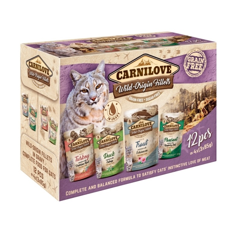 CarniLove Cat Multipack (pulyka-kacsa-pisztráng-fácán) 12x85 g