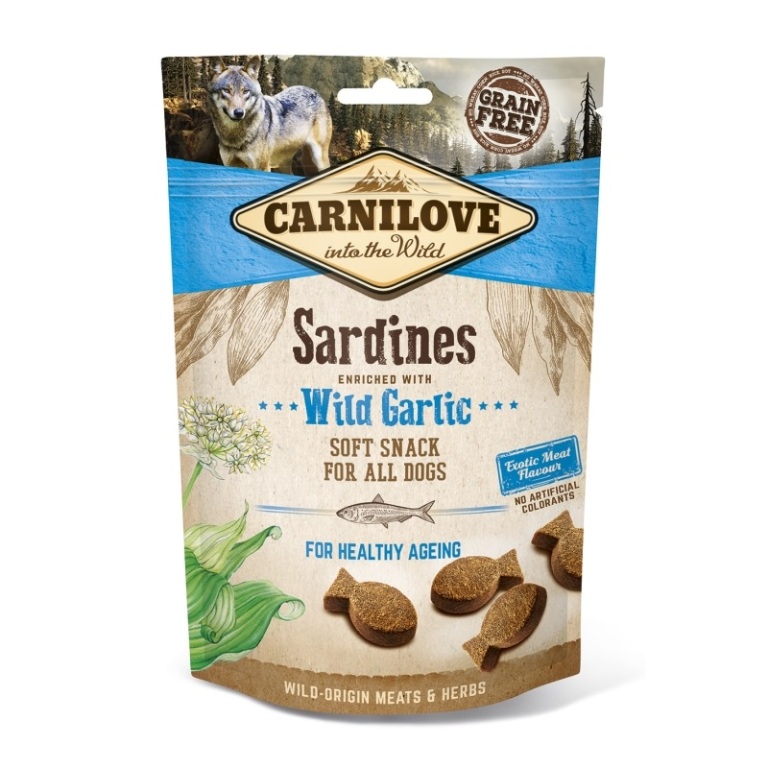 CarniLove Soft Snack Sardines & Wild Carlic (szardínia-fokhagyma) 200 g