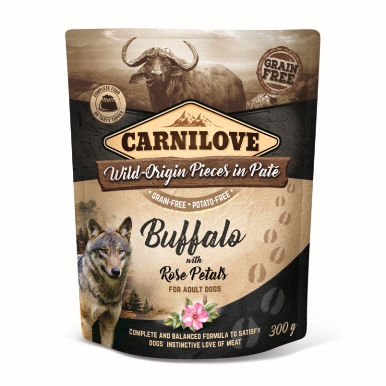 CarniLove Adult Paté Buffalo & Rose Petals (bivaly-rózsaszirom) 300 g