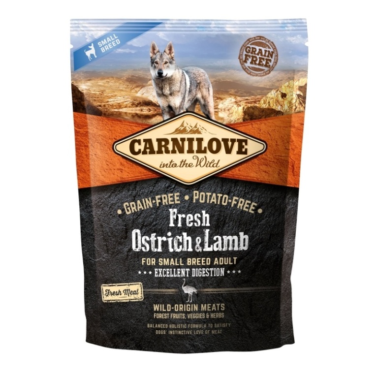 CarniLove Fresh Adult Small Ostrich & Lamb (strucc-bárány) 1,5 kg