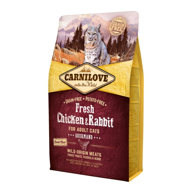 Carnilove Fresh Adult Cat Chicken & Rabbit Gourmand (csirke-nyúl) 2 kg