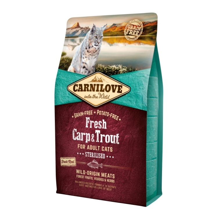 Carnilove Fresh Adult Cat Carp&Trout Sterilised (ponty-pisztráng) 2 kg