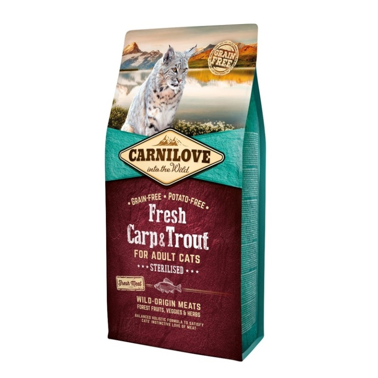 Carnilove Fresh Adult Cat Carp&Trout Sterilised (ponty-pisztráng) 6 kg