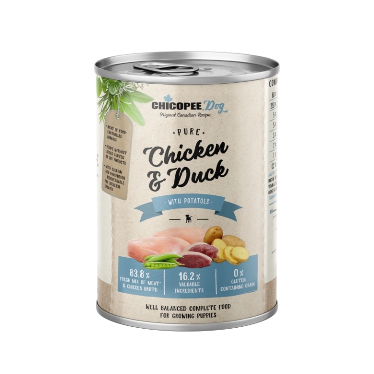 Chicopee Dog Puppy Pure Chicken & Duck (csirke és kacsa) 400 g