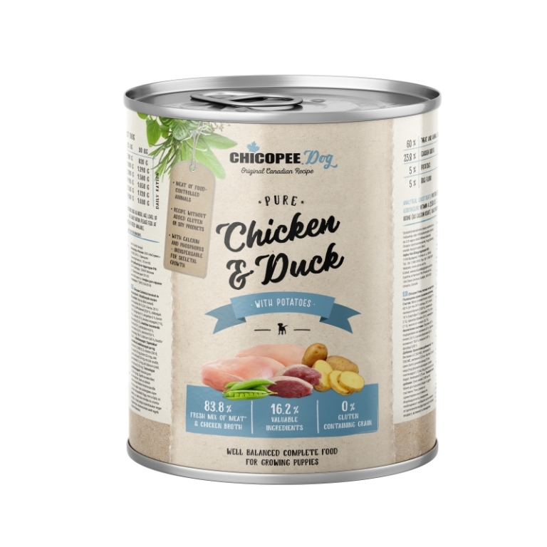 Chicopee Dog Puppy Pure Chicken & Duck (csirke és kacsa) 800 g