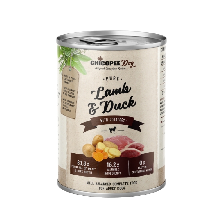 Chicopee Dog Adult Pure Lamb & Duck (bárány és kacsa) 400 g