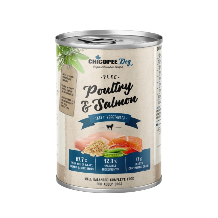 Chicopee Dog Adult Pure Poultry & Salmon (szárnyas és lazacfilé) 400 g
