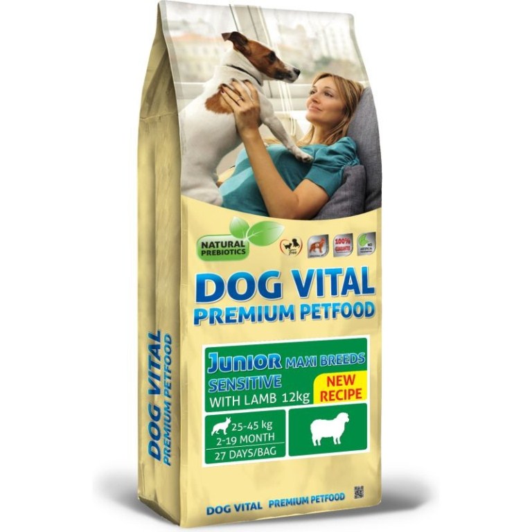 Dog Vital Junior Sensitive Maxi Breeds Lamb 12 kg