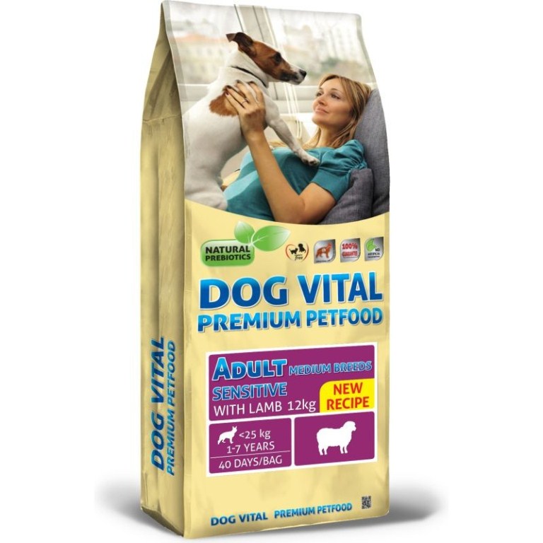 Dog Vital Adult Sensitive Medium Breeds Lamb 12 kg