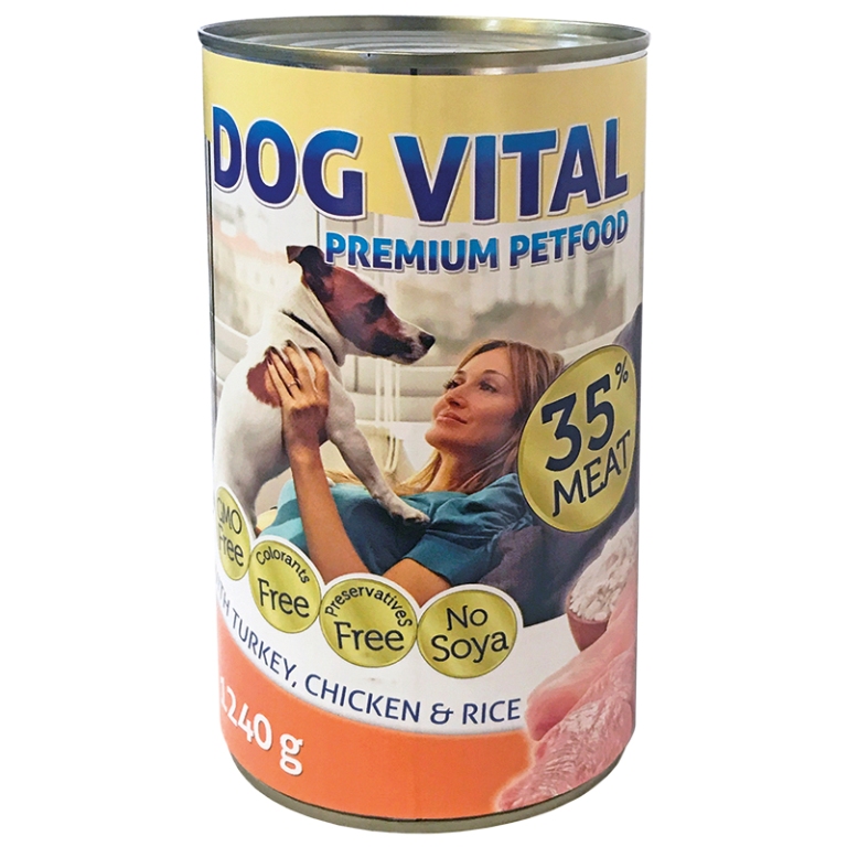Dog Vital Turkey, Chicken & Rice - pulyka, csirke és rizs 1240 g