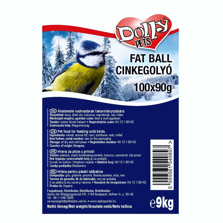 Dolly Pets Faggyúgolyó (100x90 g)