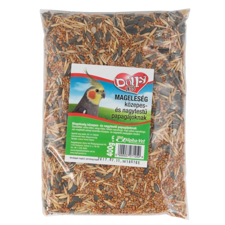 Dolly Pets Közepes- és nagypapagáj mageleség 10x400 g