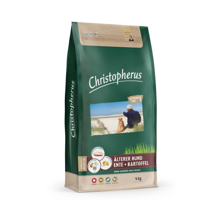 Christopherus Dog Senior Grainfree Duck (kacsa és burgonya) 4 kg