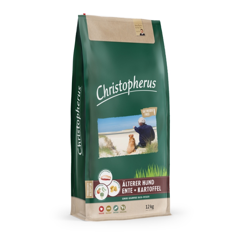 Christopherus Dog Senior Grainfree Duck (kacsa és burgonya) 12 kg