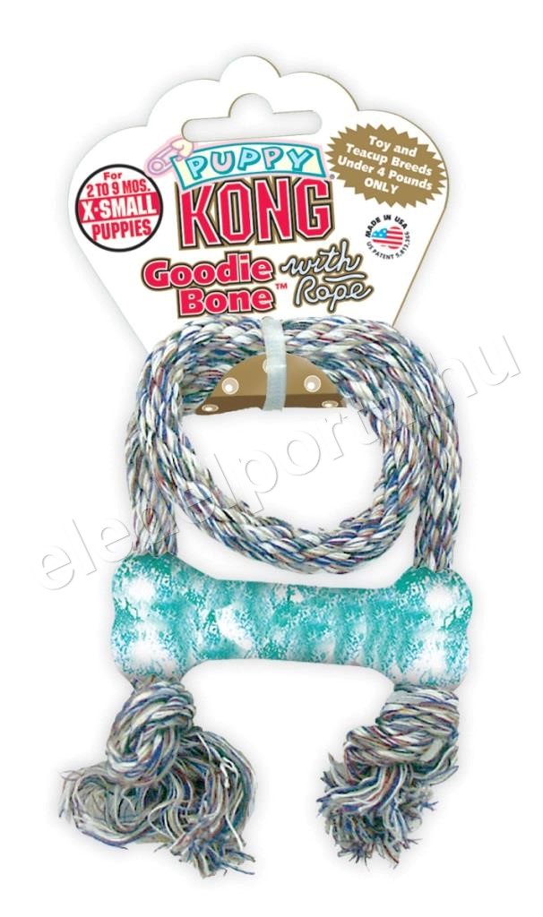 KONG Puppy Goodie Bone kötéllel (XS)
