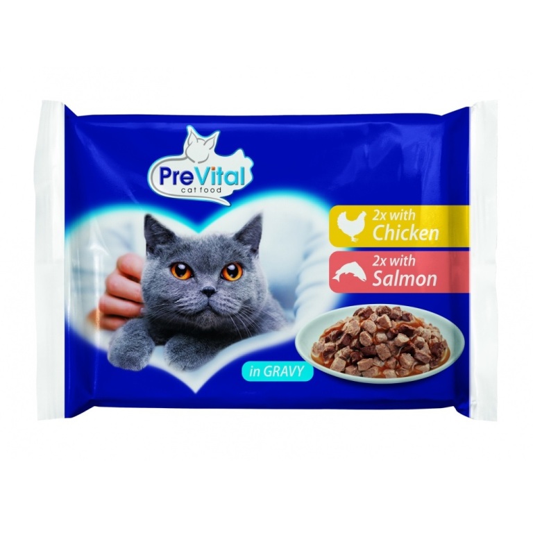 PreVital Csirke és Lazac 4x100 g