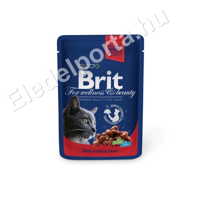 Brit Premium Cat Beef Stew & Peas 24x100 g