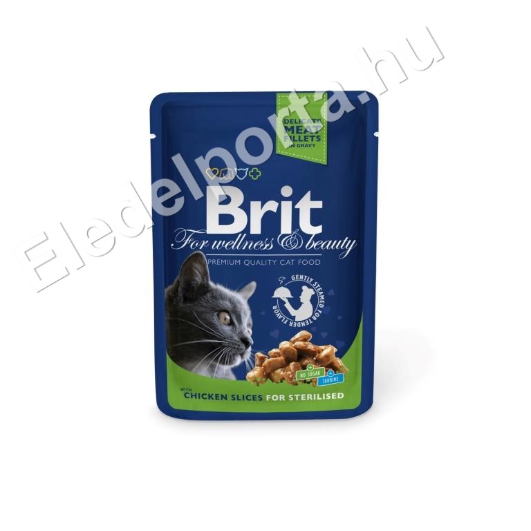 Brit Premium Cat Chicken Slices for Sterilised 24x100 g