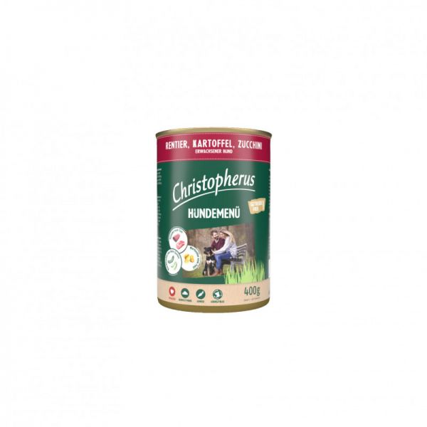 Christopherus Dog Menü rénszarvas, burgonya, cukkini 400 g