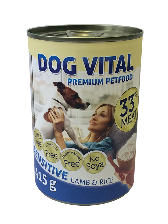 Dog Vital Sensitive Lamb & Rice - bárány és rizs 415 g