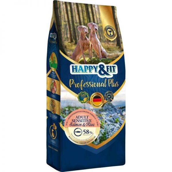 Happy&Fit Professional Plus Adult Sensitive Salmon & Rice 18 kg