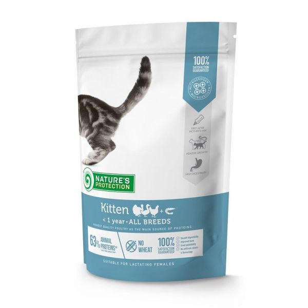 Nature's Protection Cat Kitten Poultry with krill 400 g