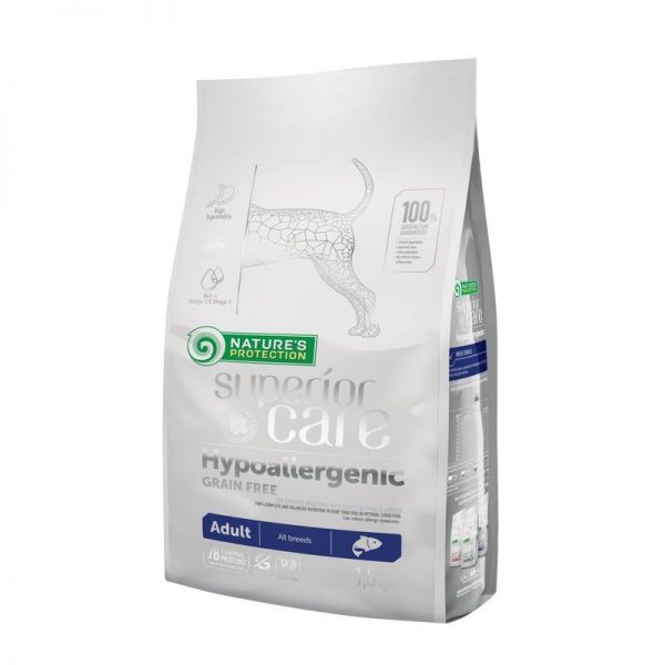 Nature's Protection Dog Adult SC Grain Free Hypoallergenic Salmon 1,5 kg