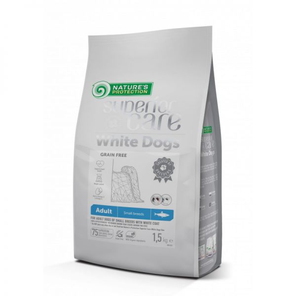 Nature's Protection Superior Care White Dog Grain Free Adult Herring Small 10 kg