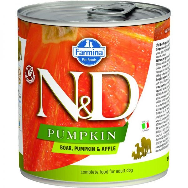 N&D PUMPKIN Dog Boar (vaddisznó, alma és sütőtök) 285 g