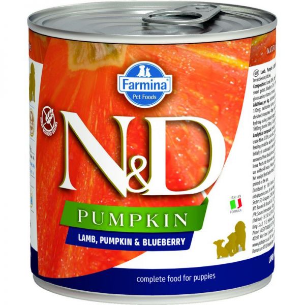 N&D PUMPKIN Puppy Dog Lamb (bárány, áfonya és sütőtök) 285 g