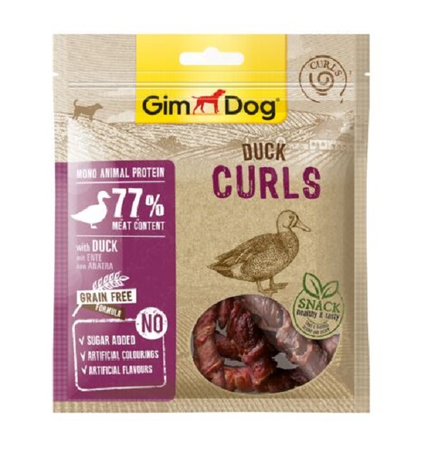 Gimdog Snack Pure Meat Curls Kacsa Freez   55 g