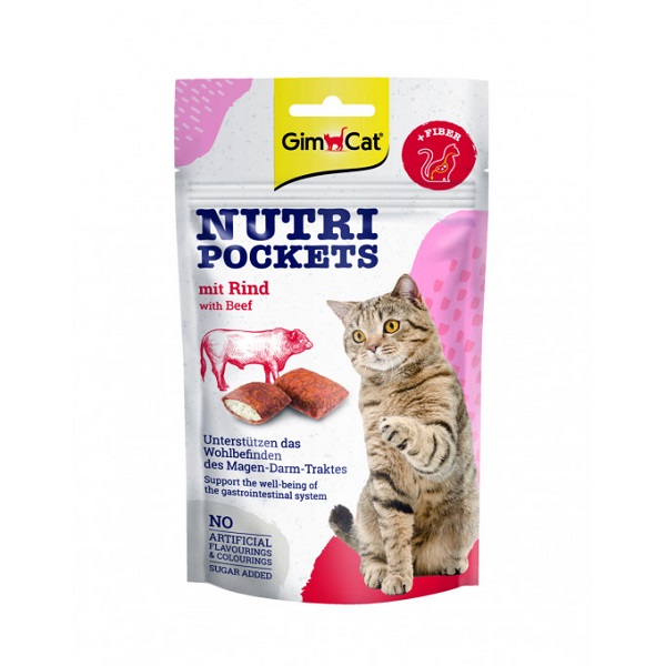 GimCat Snack Nutripockets Marha & Maláta   60 g