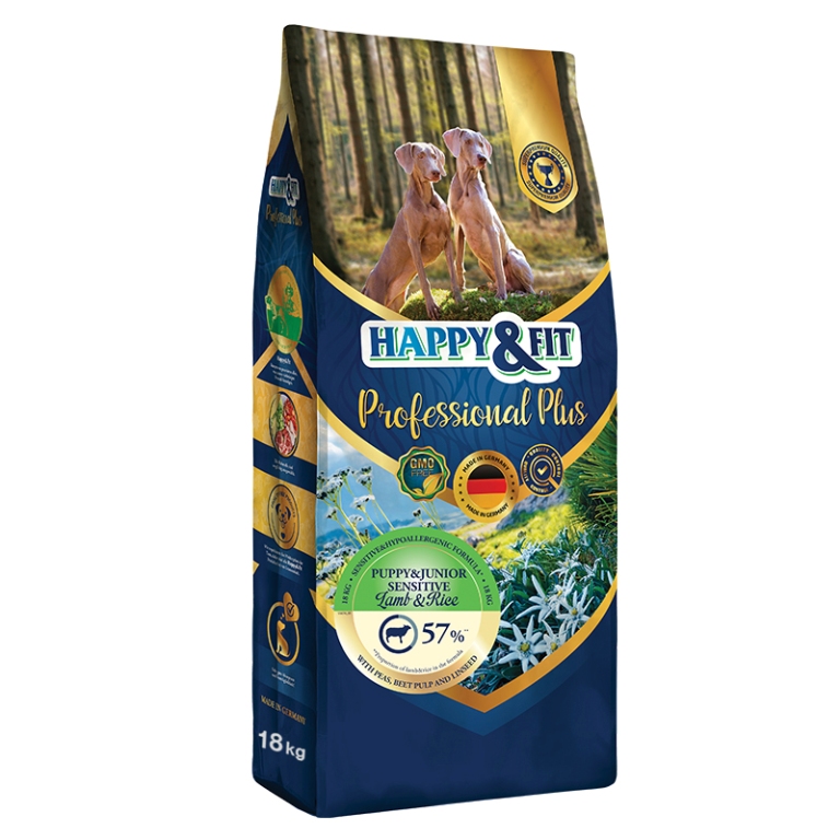 Happy&Fit Professional Plus Puppy&Junior Sensitive Lamb&Rice 18 kg